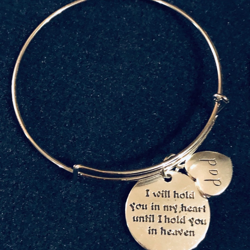 COPY - Silver bangle bracelet! Memory Of Dad Mom Memorial